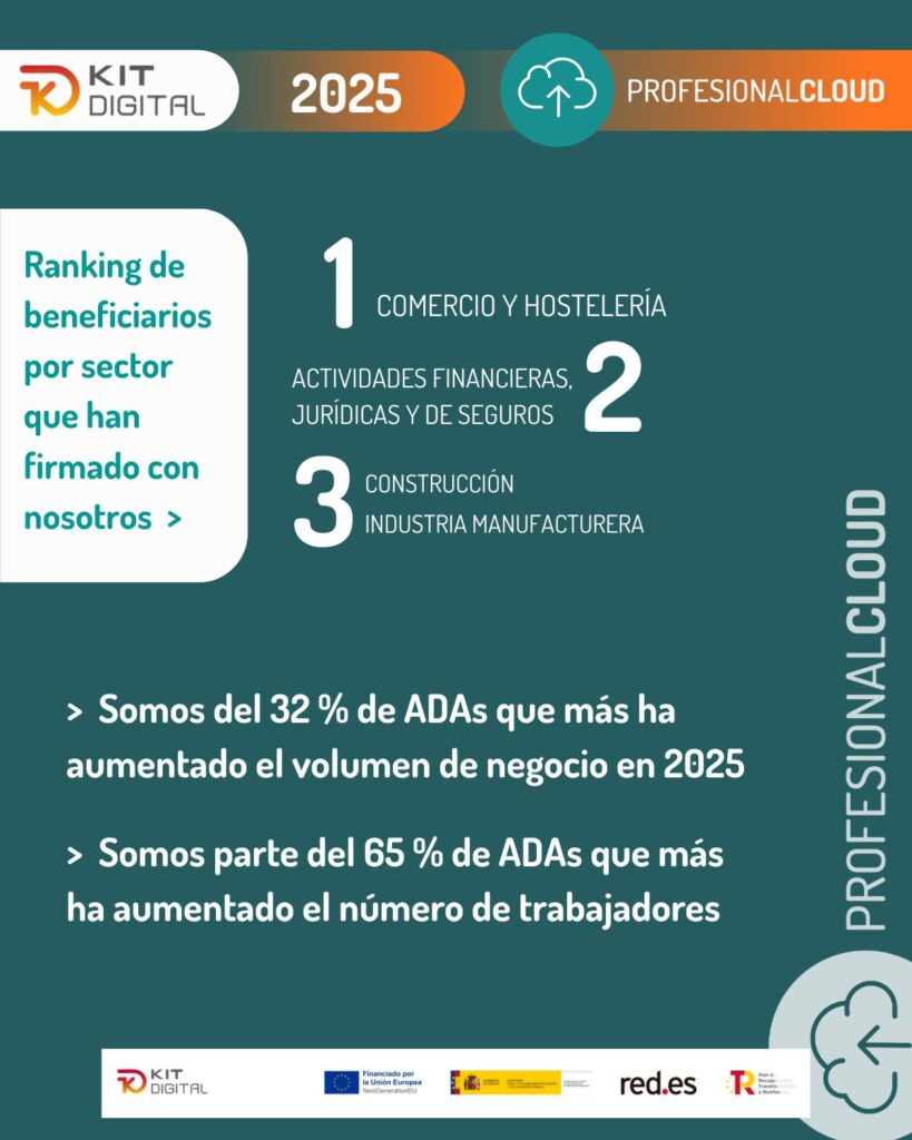 Casi 80 empresas se han beneficiado del programa Kit Digital a trav&eacute;s de ProfesionalCloud en 2025